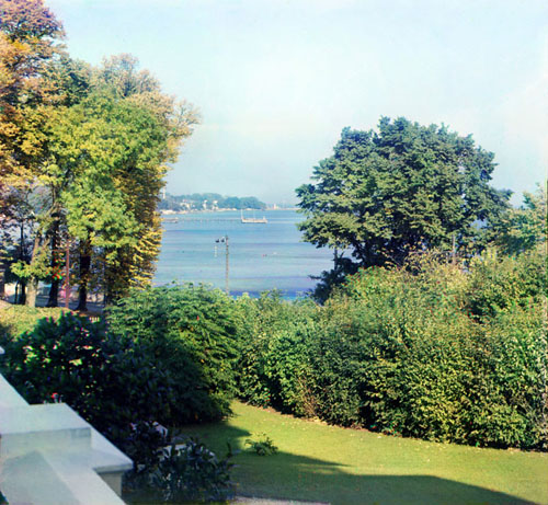 View from the villa of the Romanovs near Copenhagen, 1908.